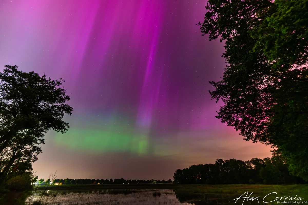 Aurora rara na Holanda