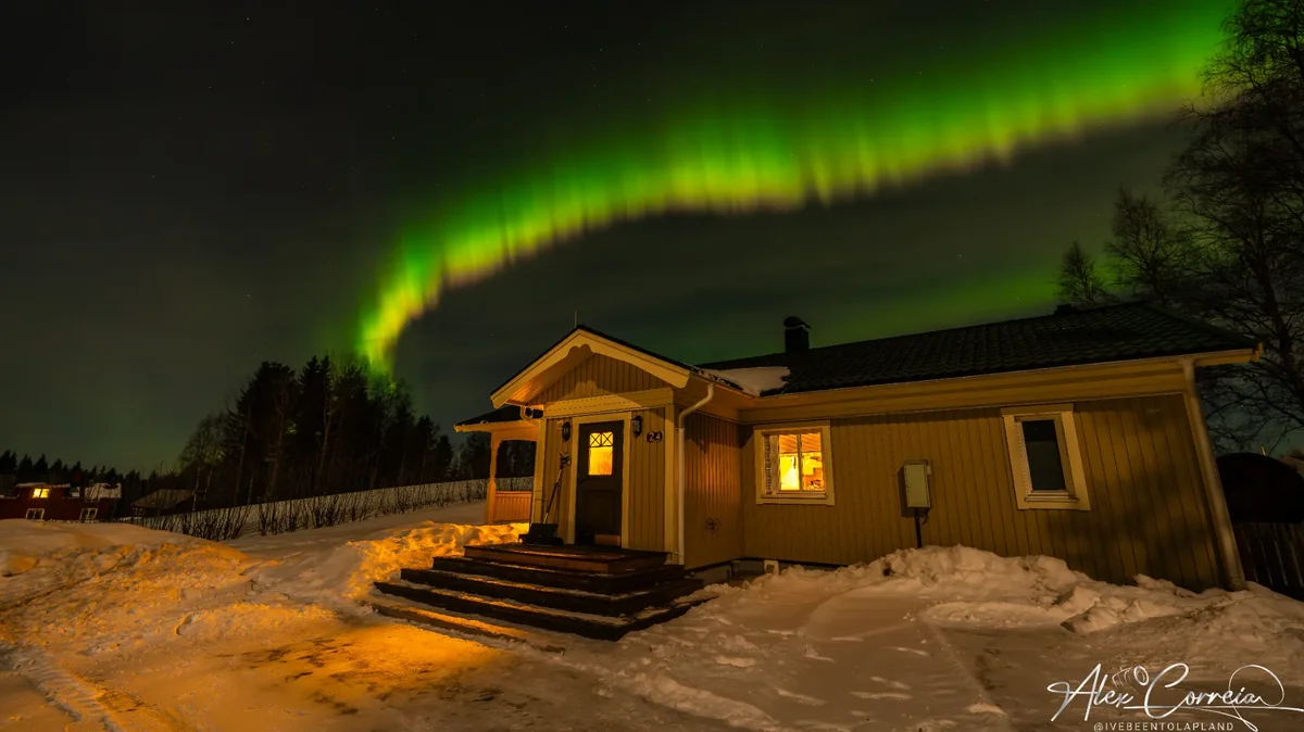 Aurora sobre Juhonpieti, Suécia